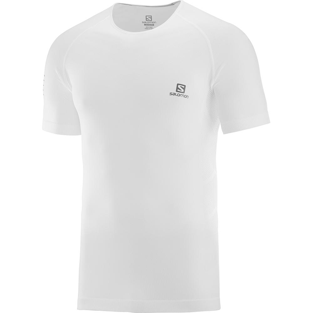 T-Shirts Salomon Homme Blanche - Salomon SENSE PRO M - France (5824-BXCFK)